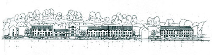 Greenland Mills: Riverside Elevation