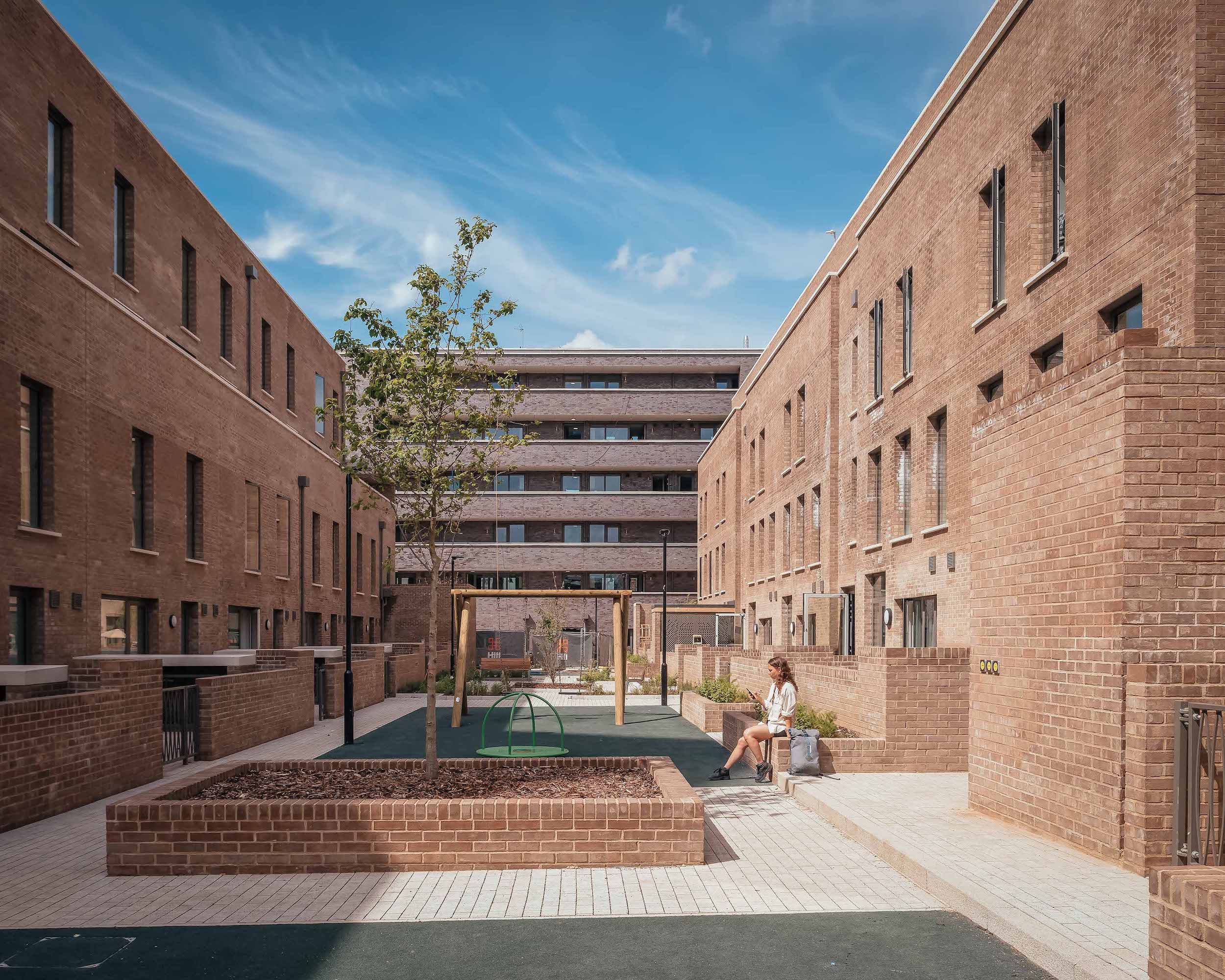 Residents communal courtyard in Phase 1b is safely overlooked