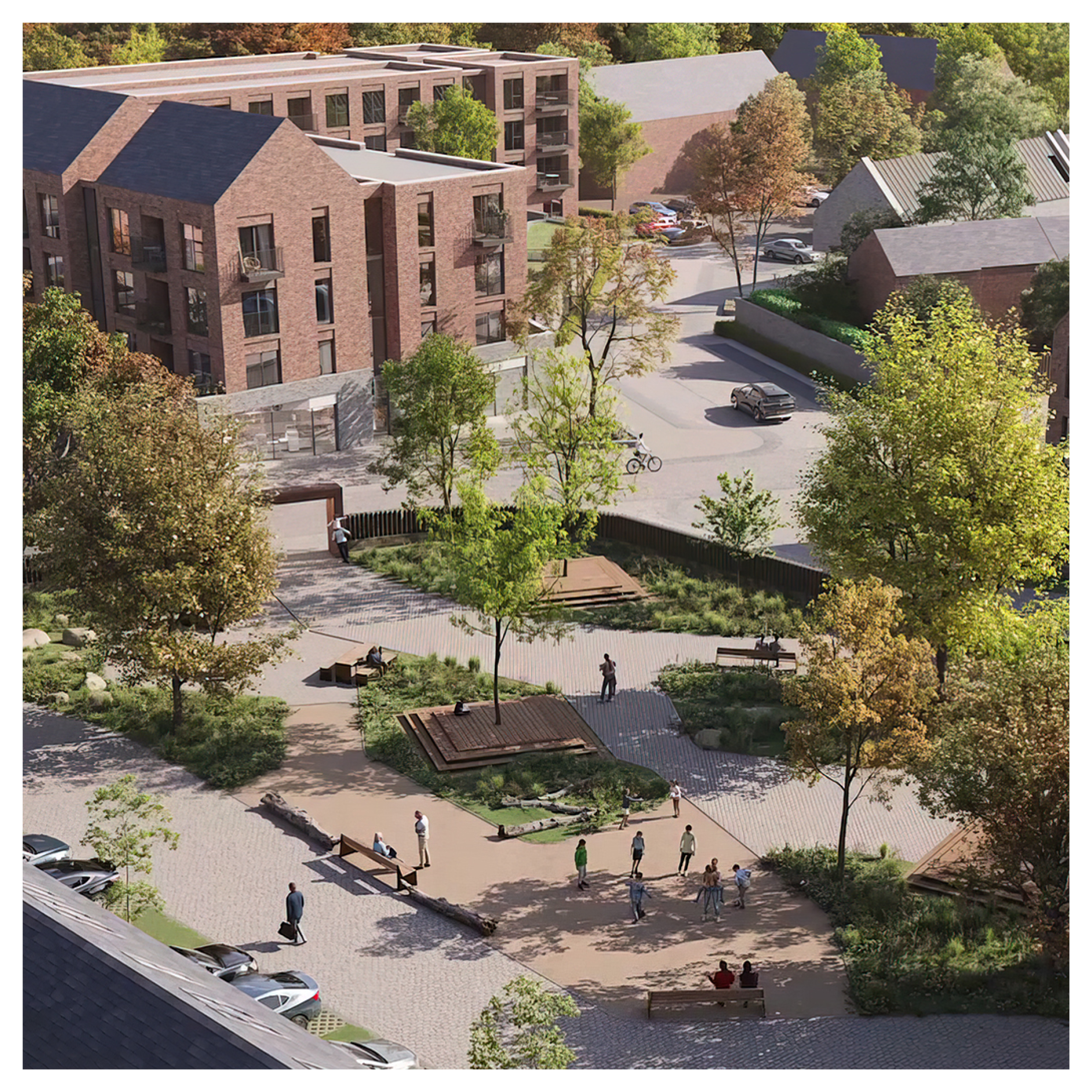 Aerial View of Community Garden