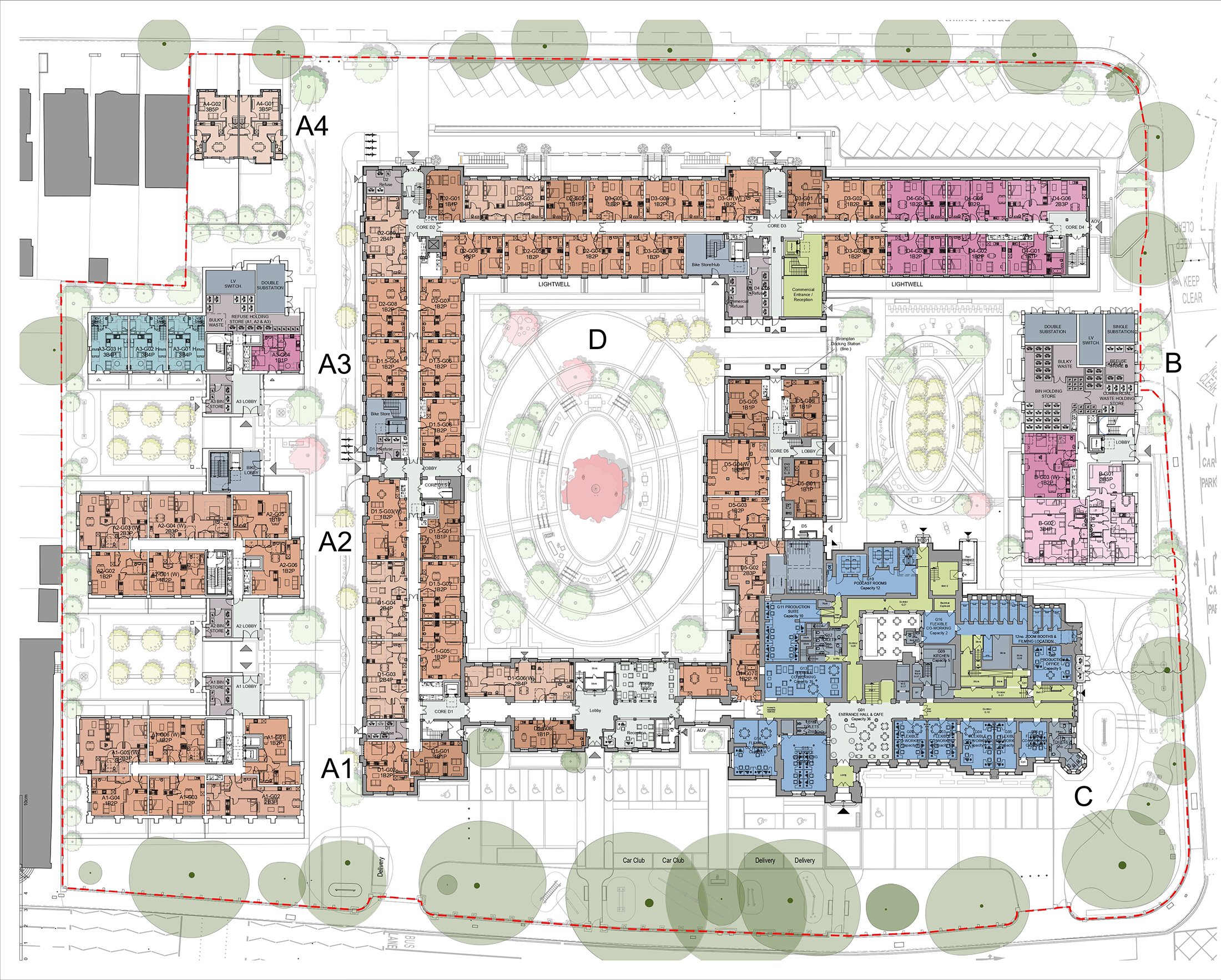 1:250 Ground Floor Plan