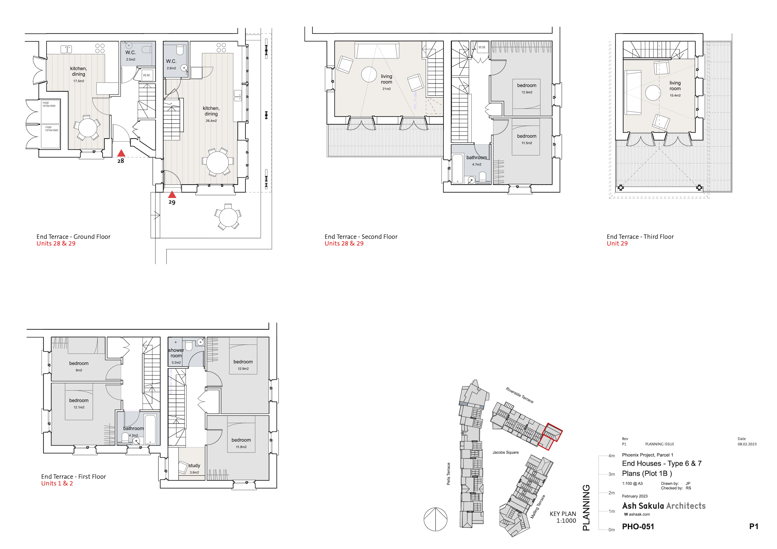 End of terrace house plans