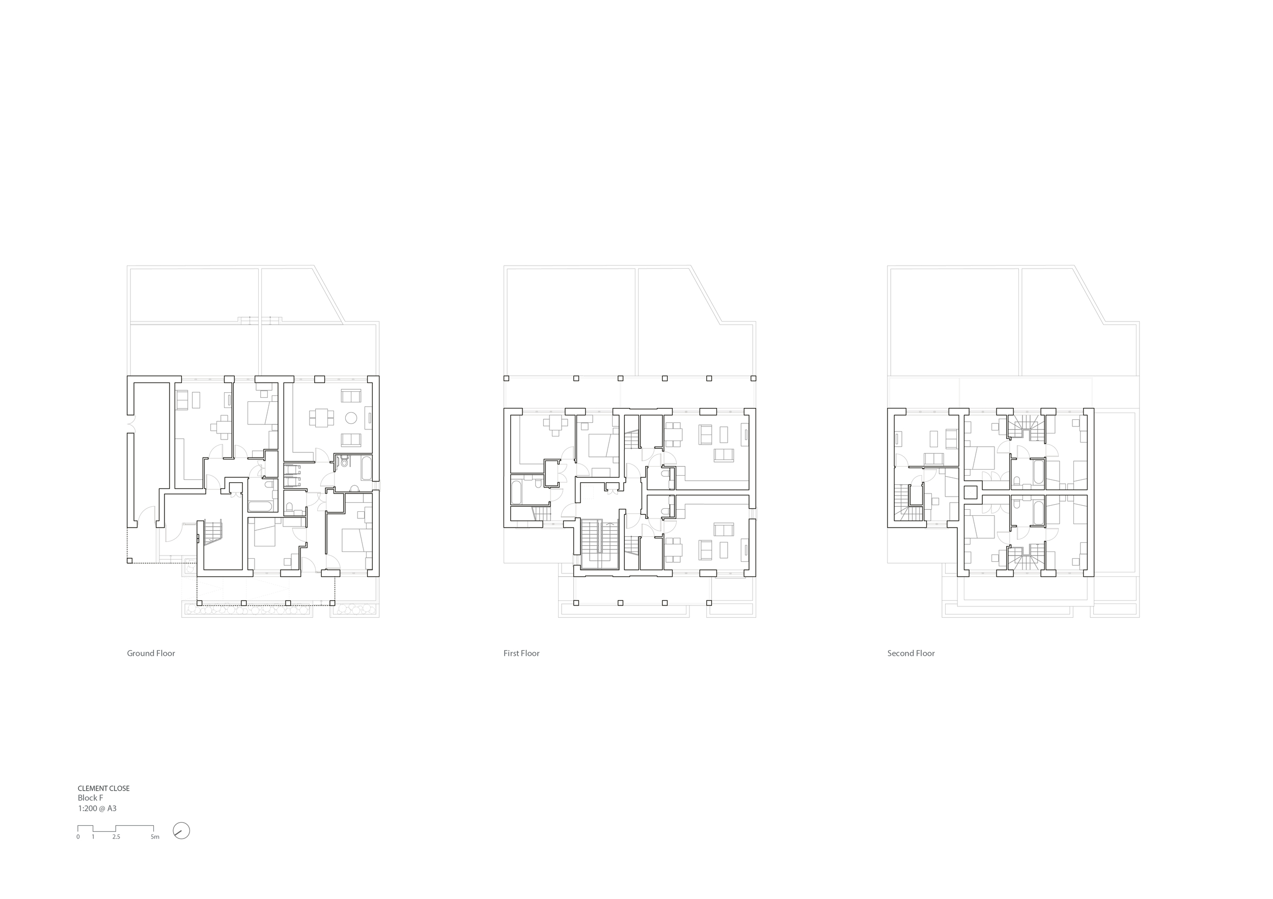 Apartment block - internal layouts