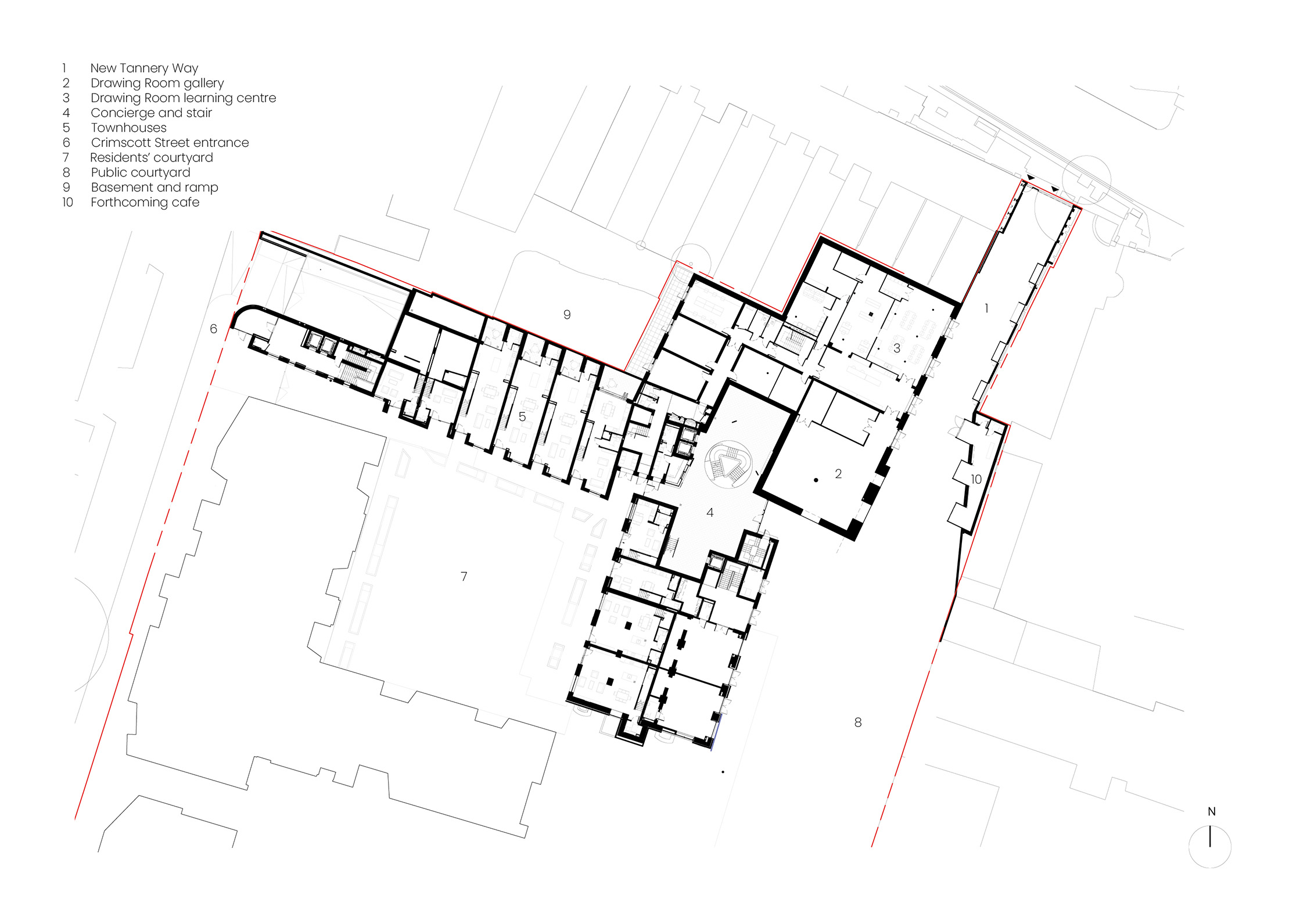 The Tannery ground floor plan by Coffey