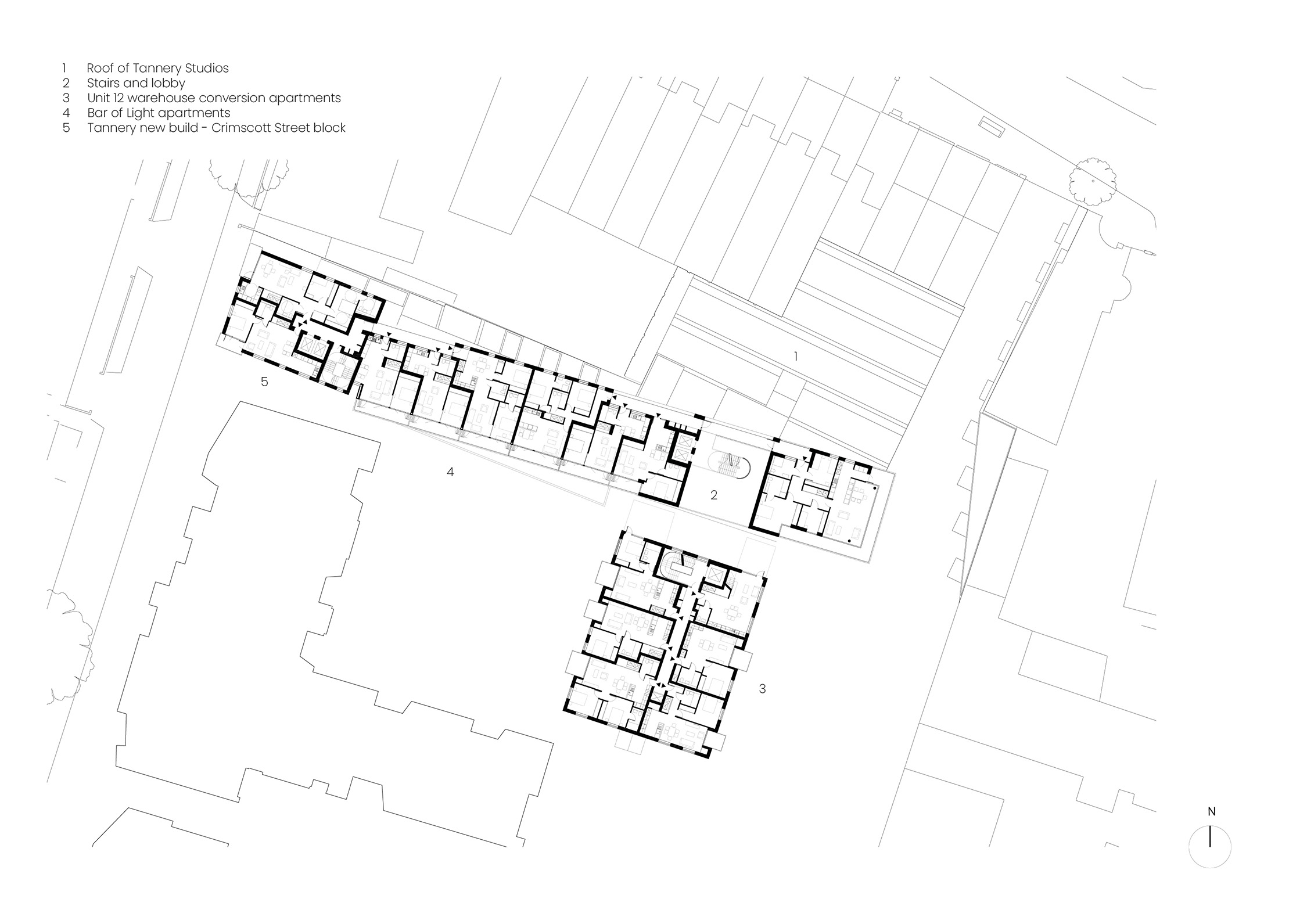 The Tannery typical floor plan by Coffey