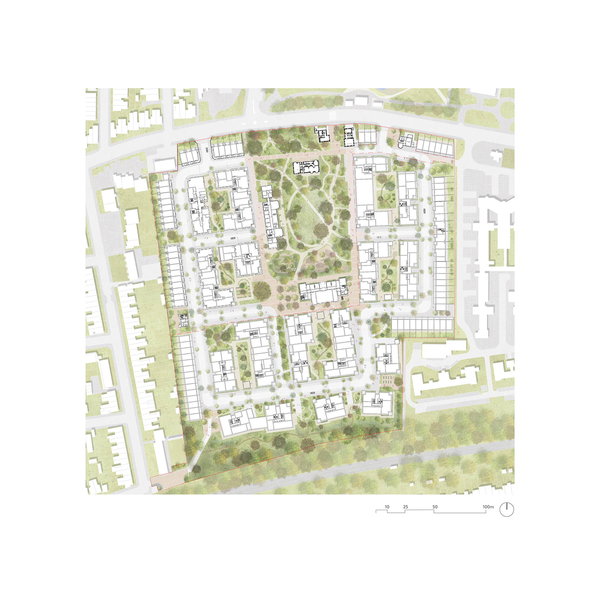 Ground_floor_masterplan_of_the_new_homes_and_central_Peace_Garden_©Karakusevic_Carson_Architects