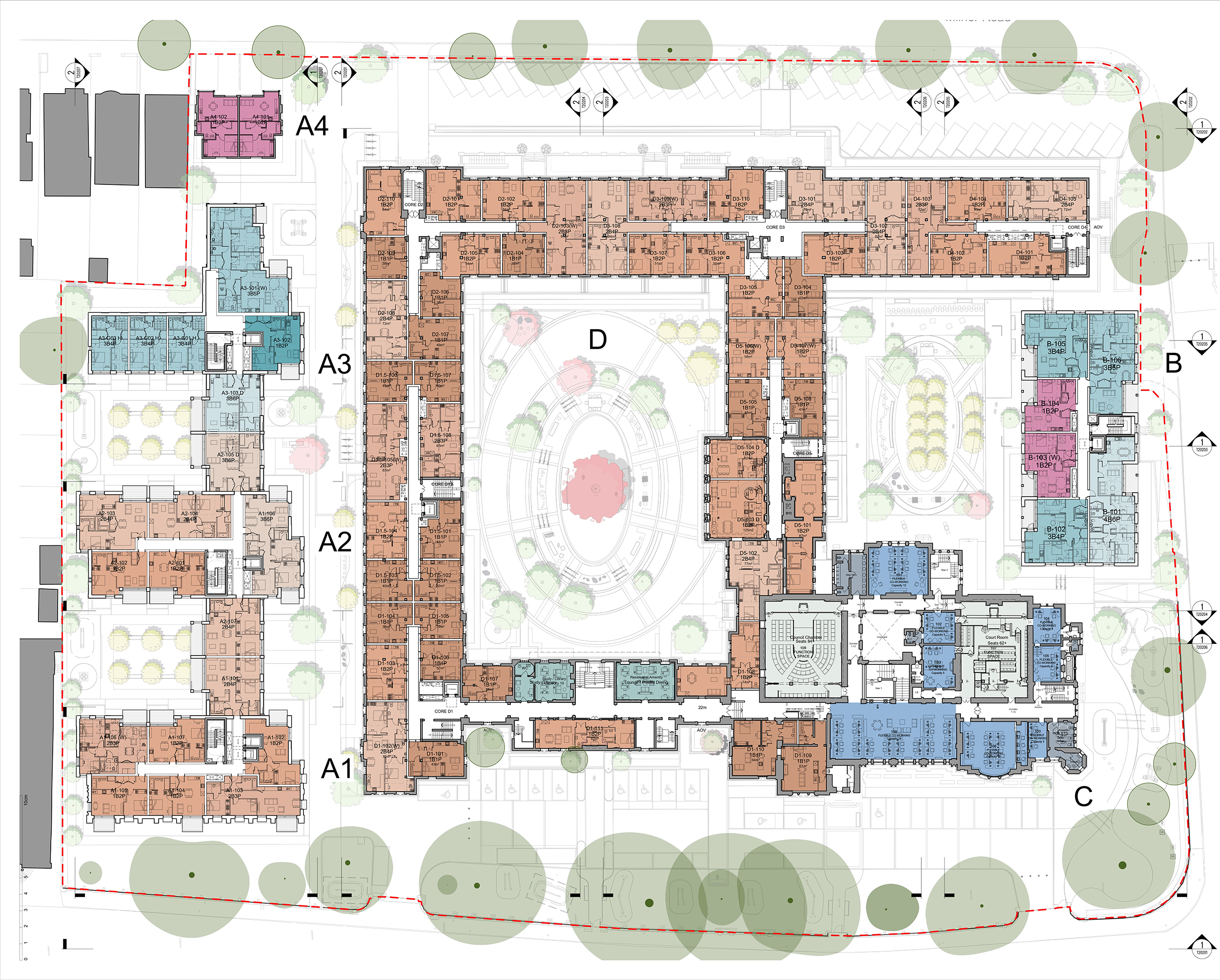 1:250 1st/Typical Floorplan