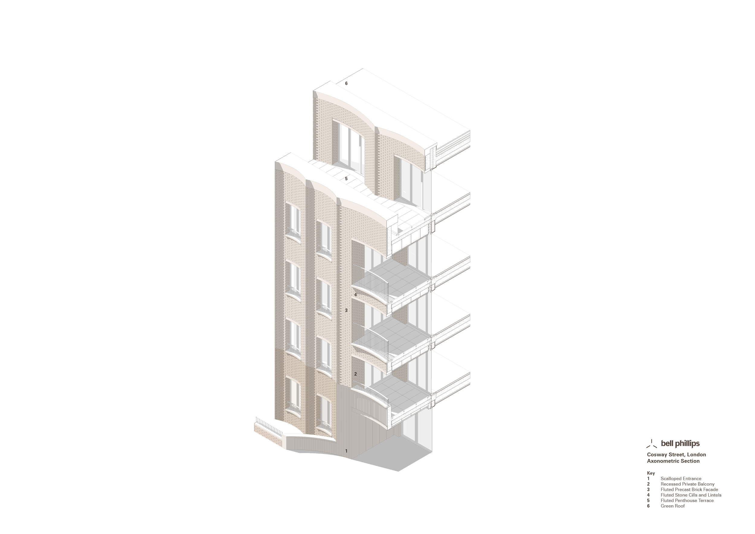 Cosway Street - axonometric section