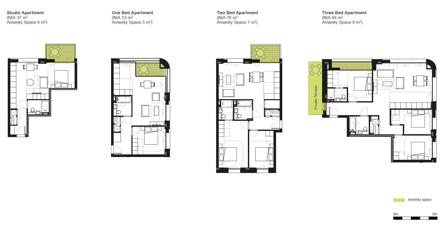 Typical Apartment Layouts_Courtyard Block