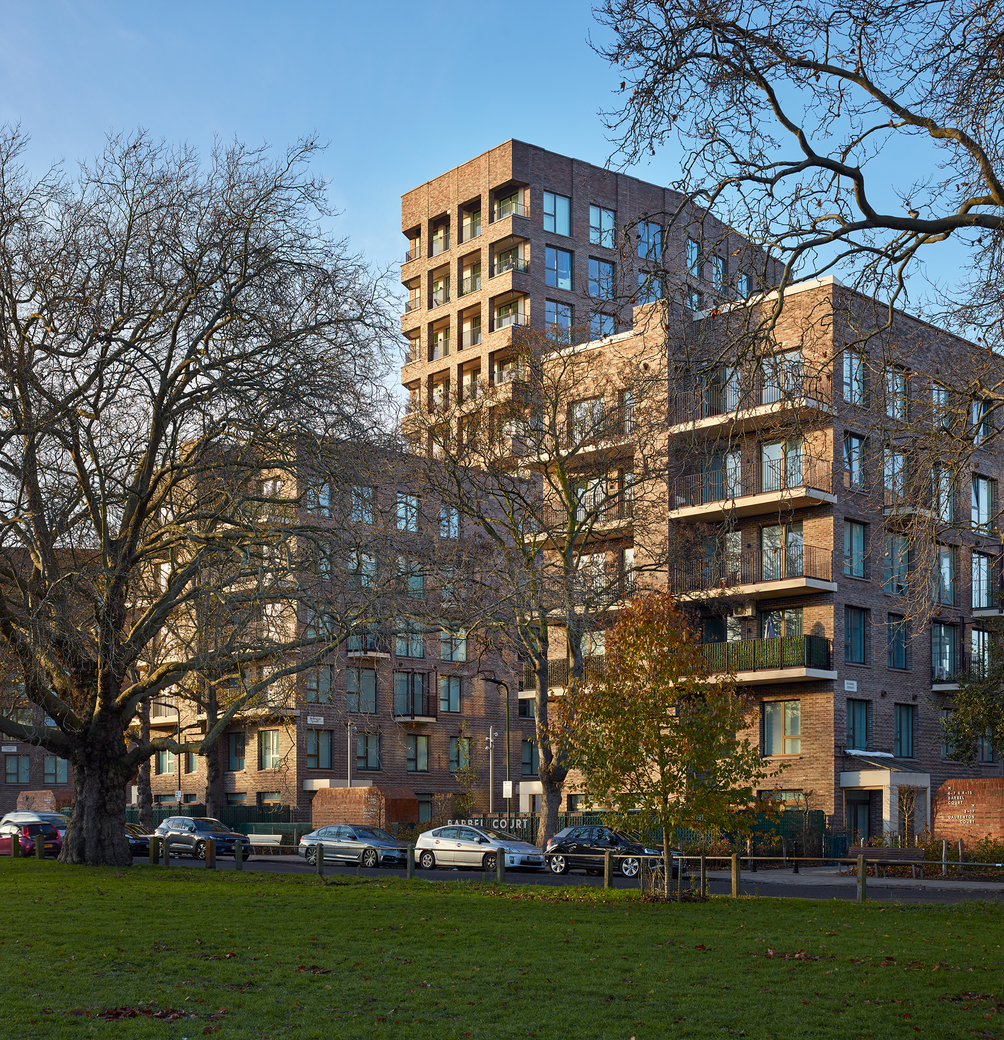 The greenery of the Common extends into the site 