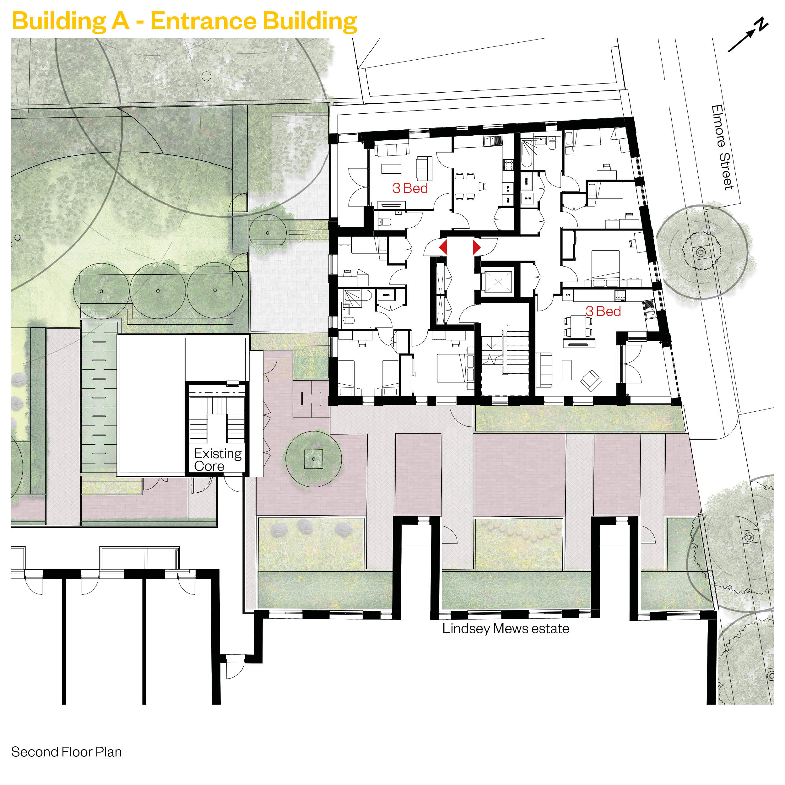 Building A - Second floor plan