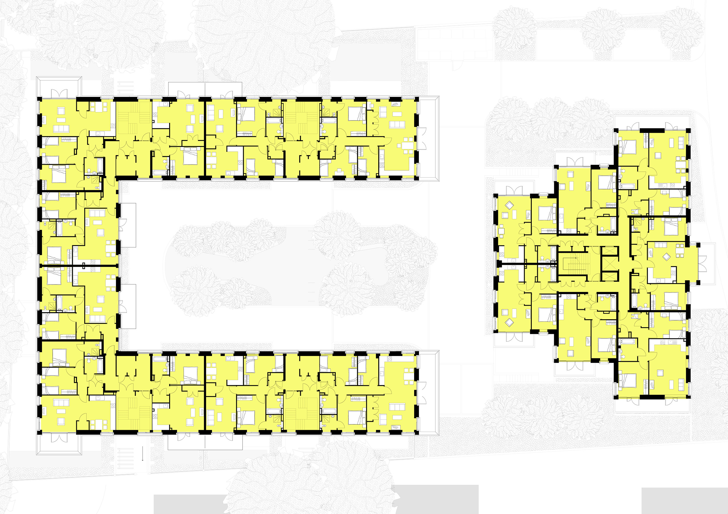 Noor Inayat Khan House and Antony Grey Court first floor plan