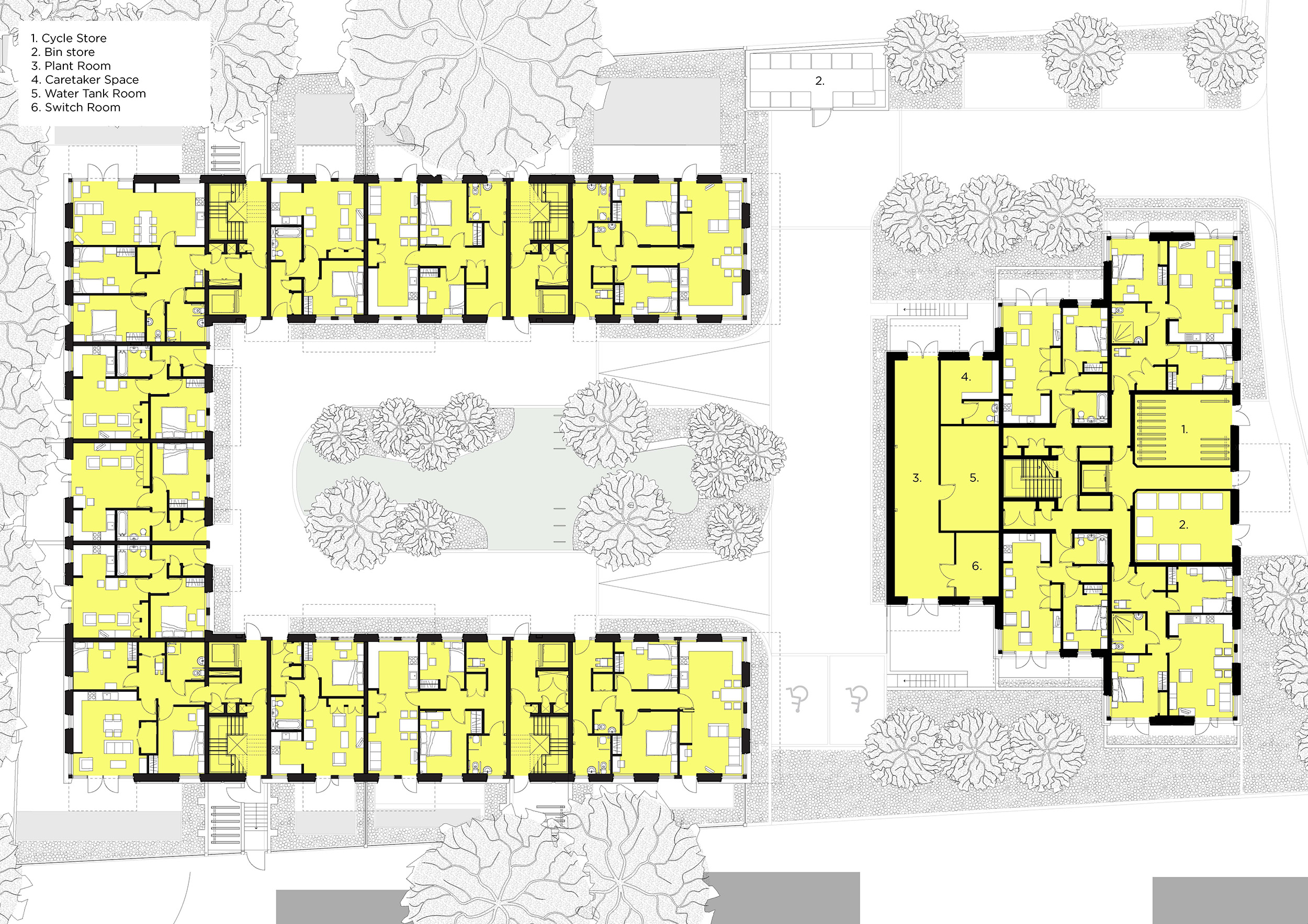 Noor Inayat Khan House and Antony Grey Court ground floor plan