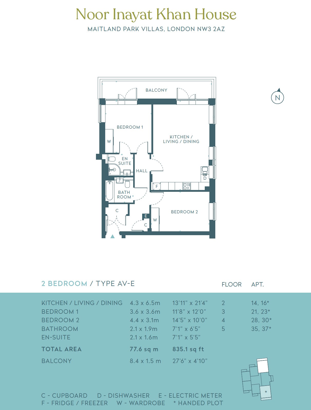 Typical flat plan