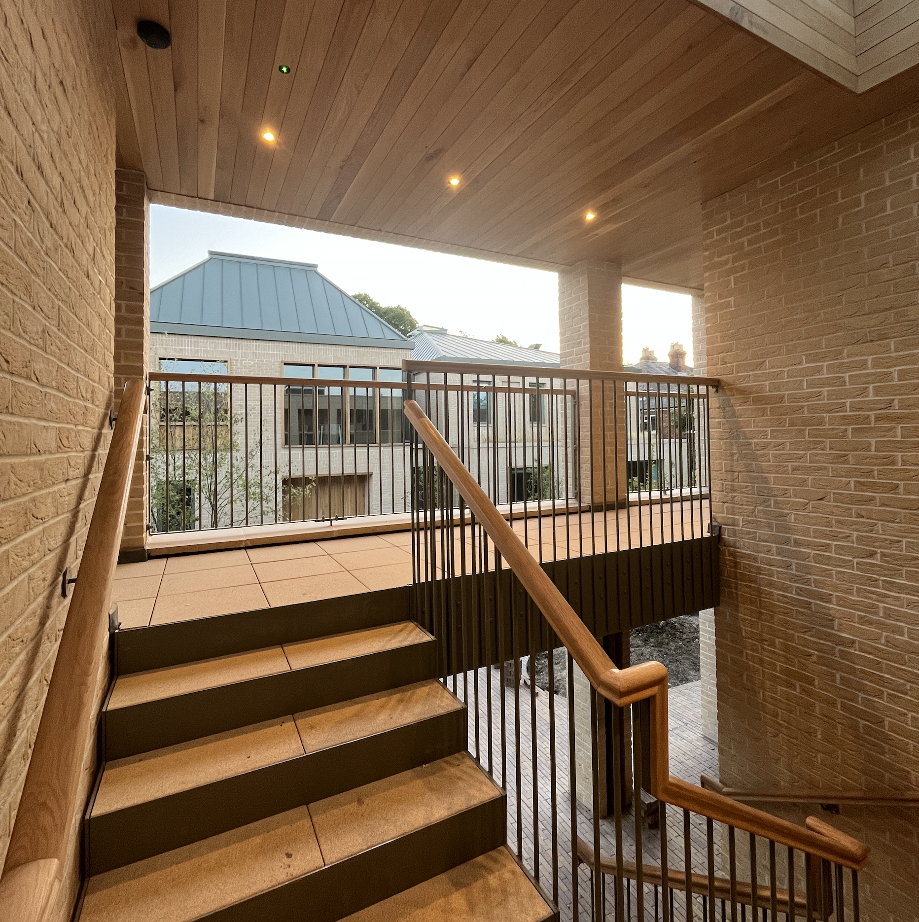 Residential Building Staircase and Deck-access