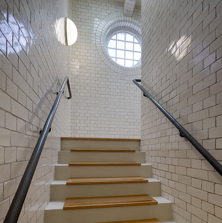 Existing stair of Fire Station refurbished