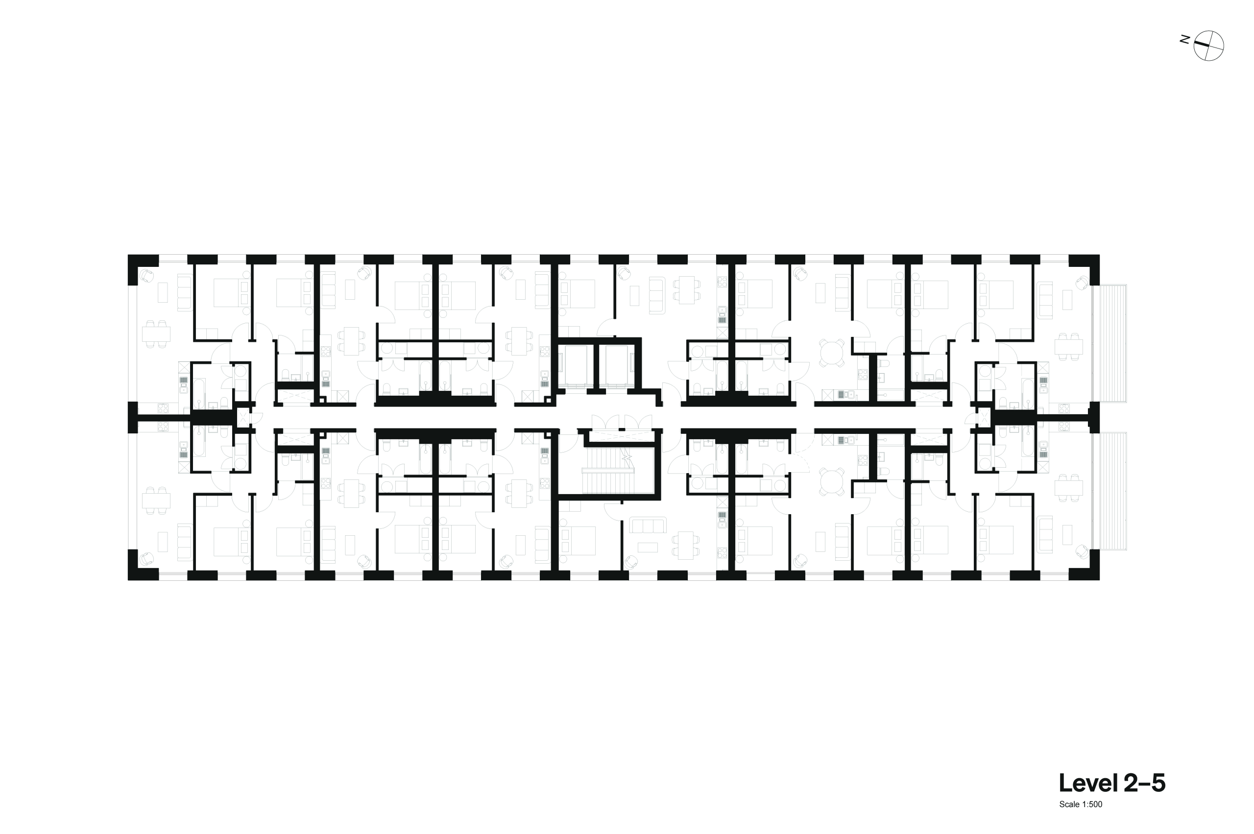 Millers Quay levels 2-5 floor plan