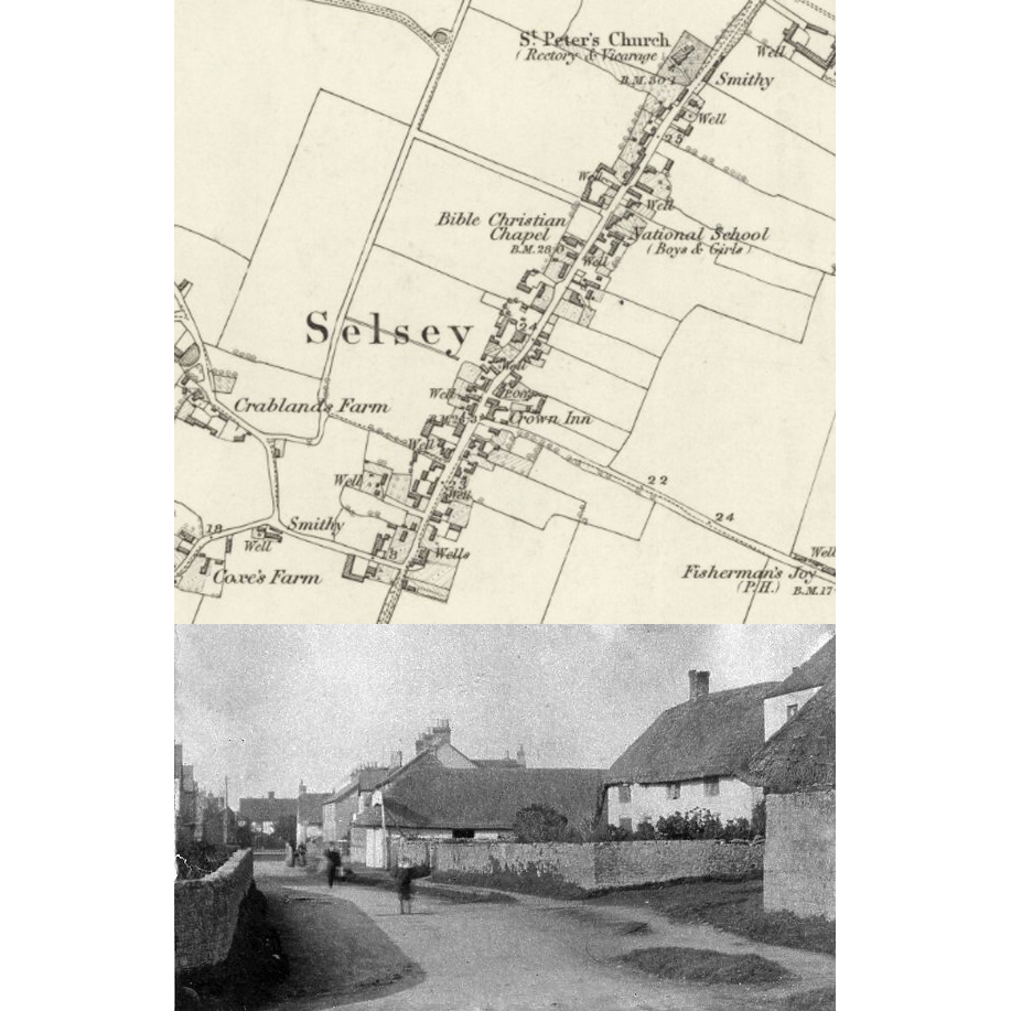 Historic map and photograph of Selsey