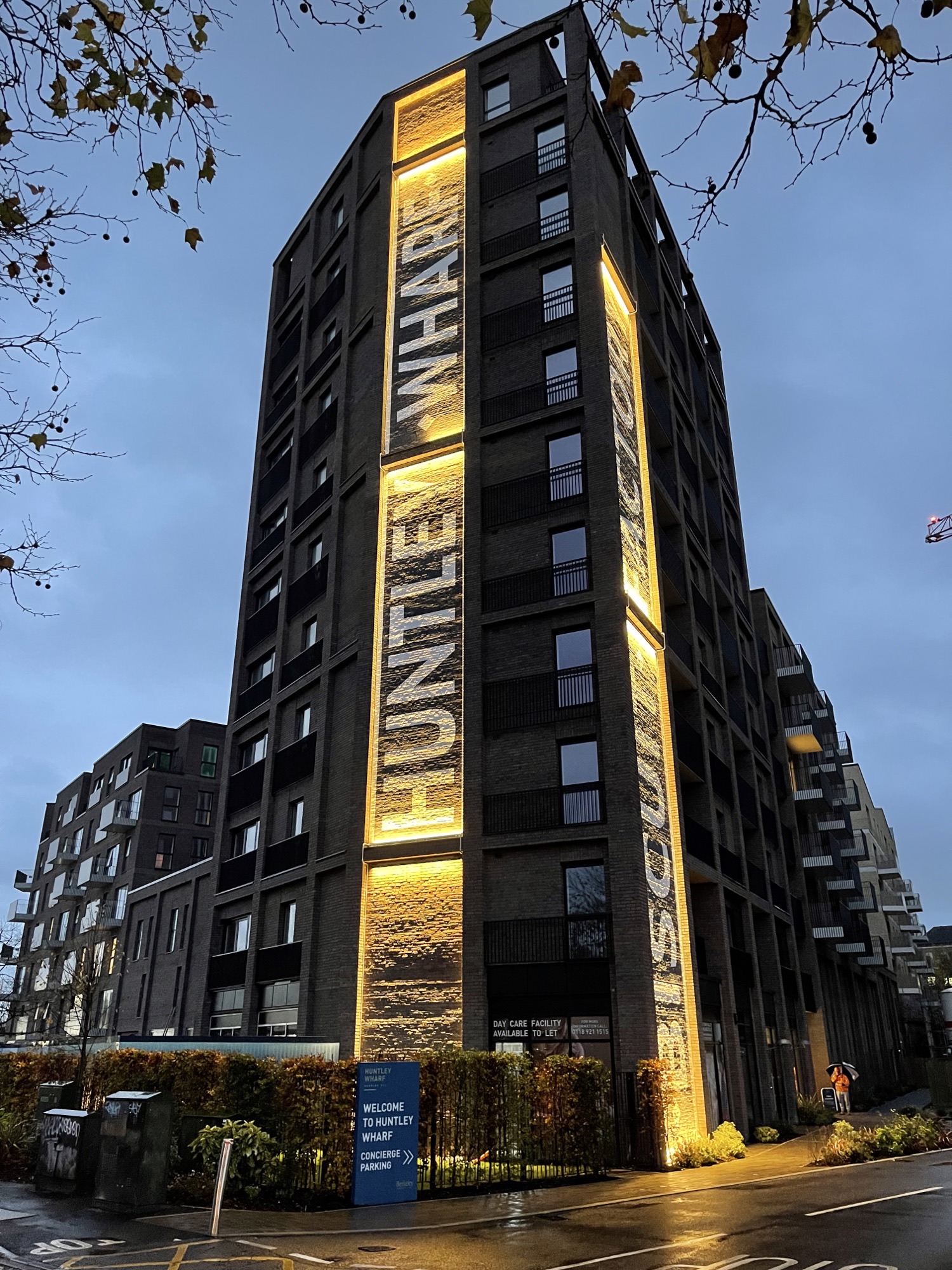 Marker Building in the Evening
