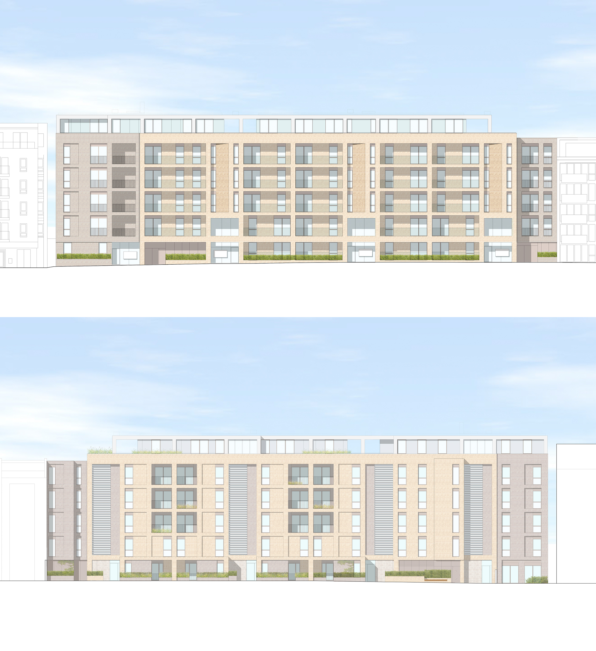Front and rear elevations