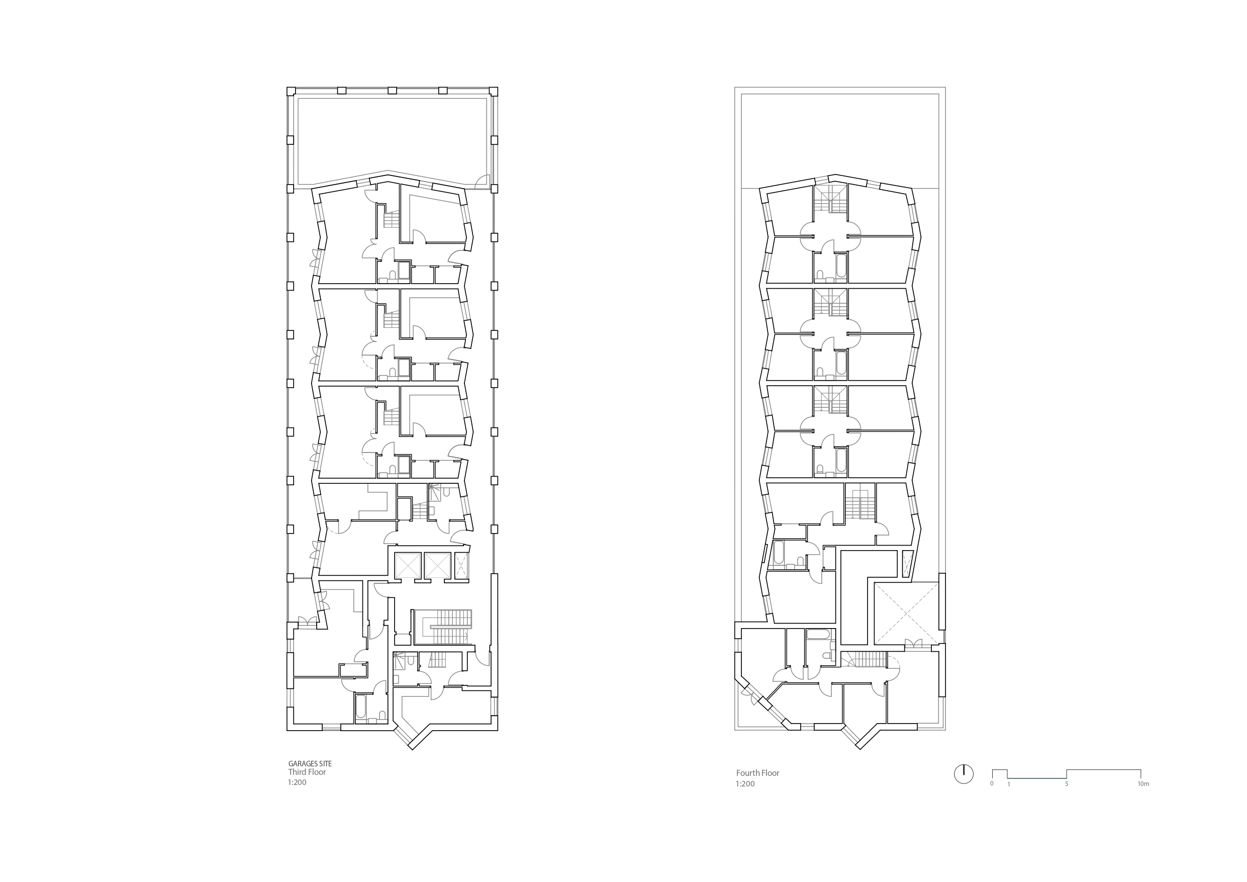 Wickford Street buildings'  third and fourth floors showing family duplexes