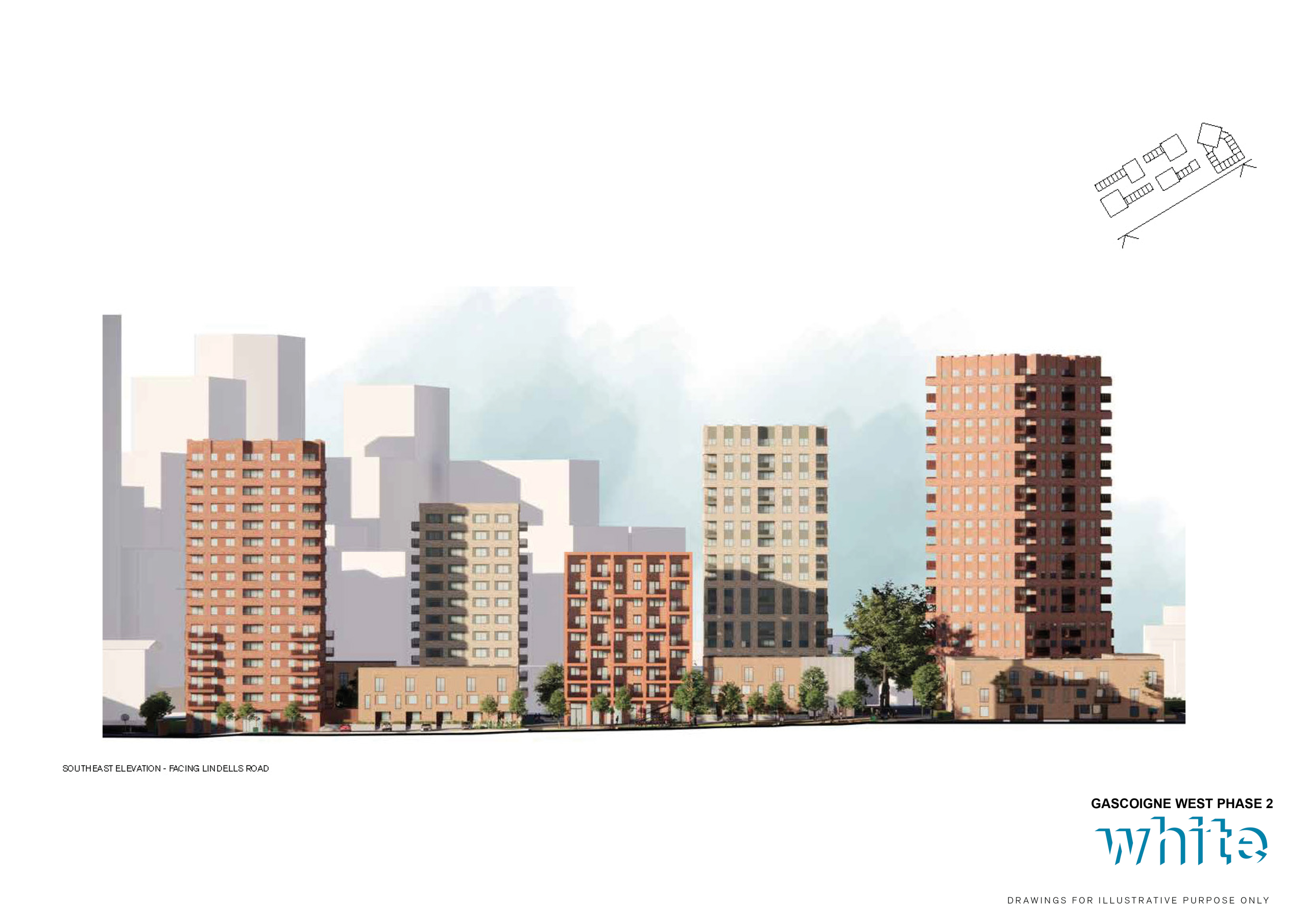 GW2_Elevation Lindsell Rd_White Arkitekter