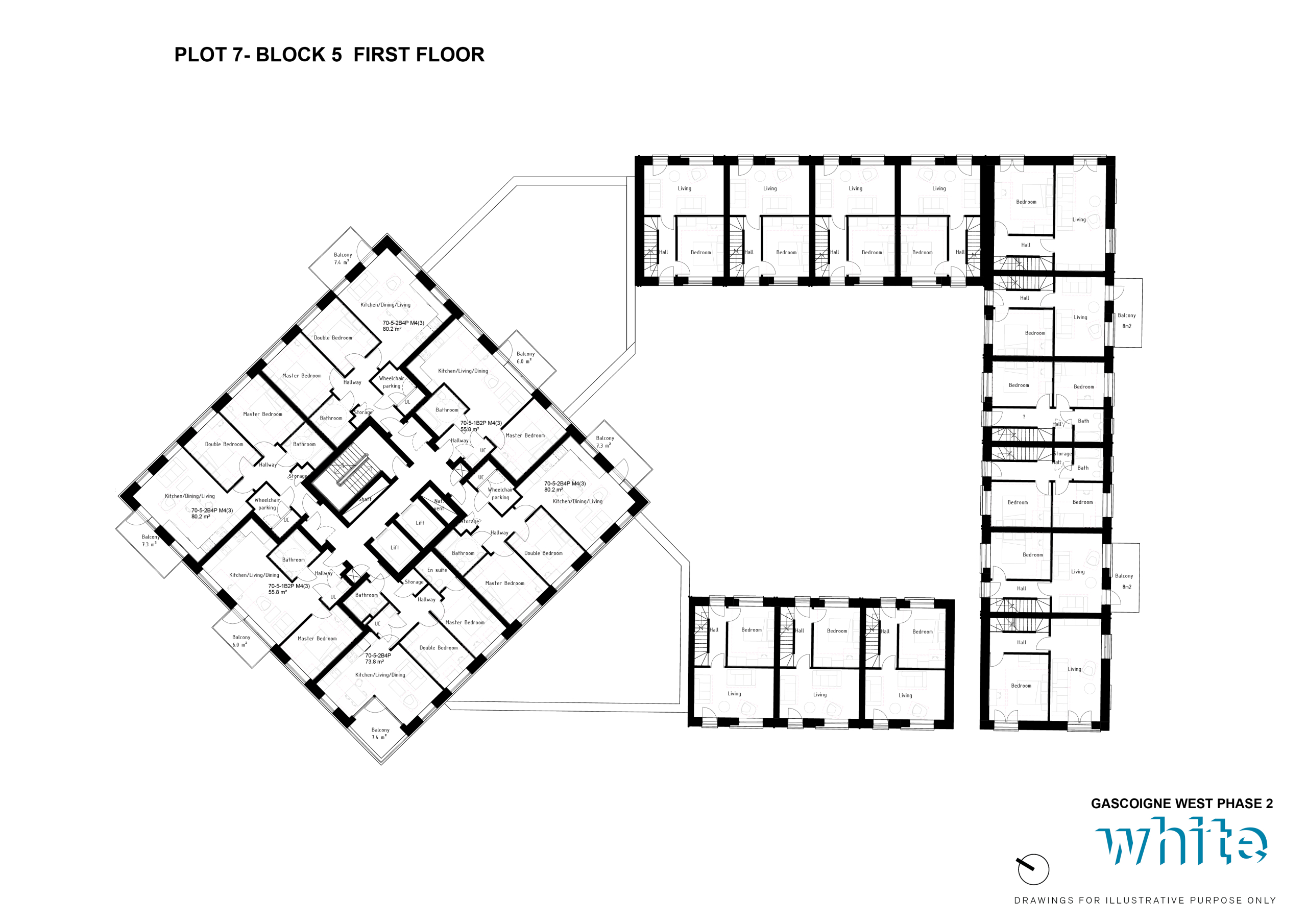 GW2_Plot 7 First floor layouts_White Arkitekter