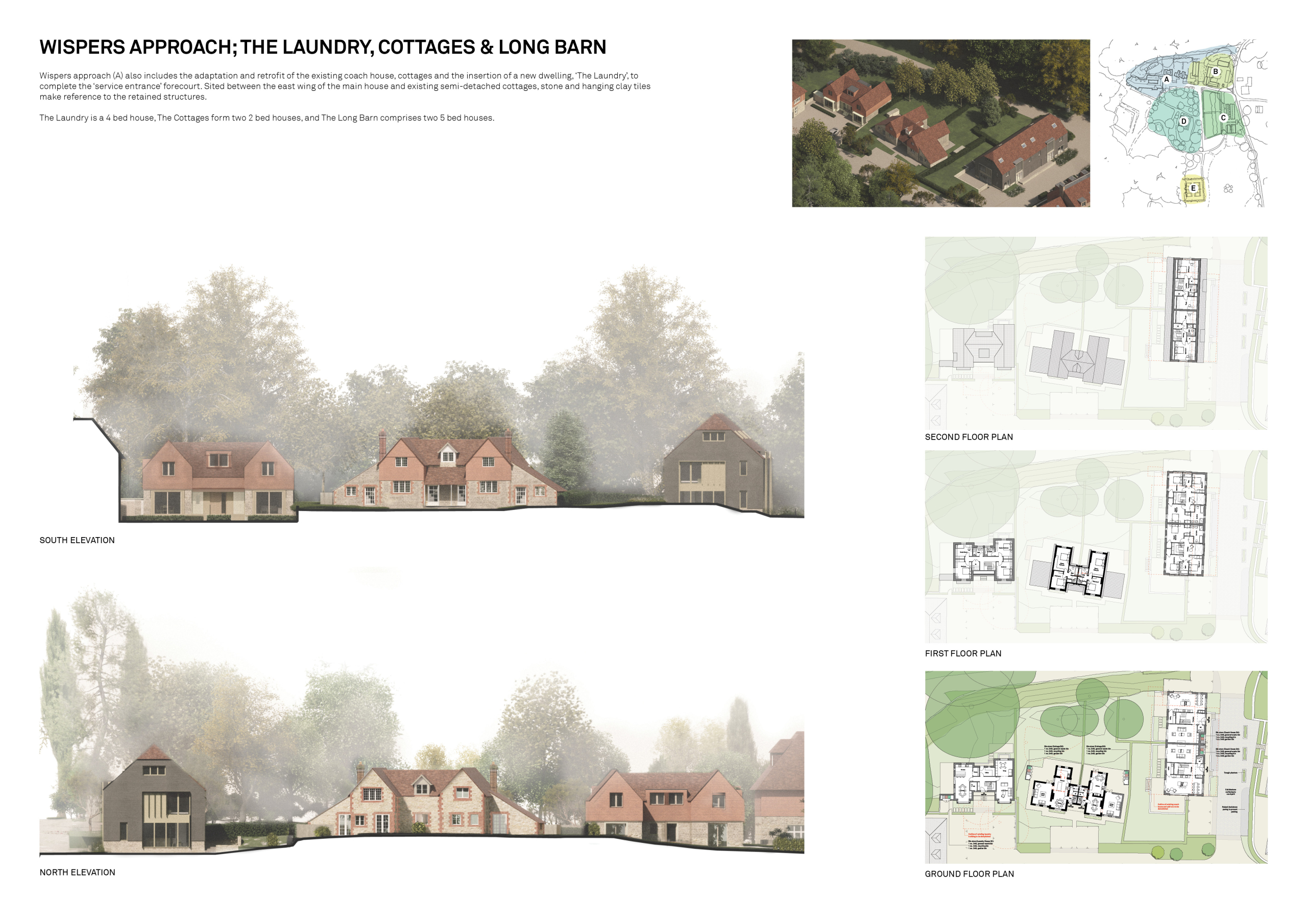 Wispers Approach; Laundry, Cottages & Long Barn