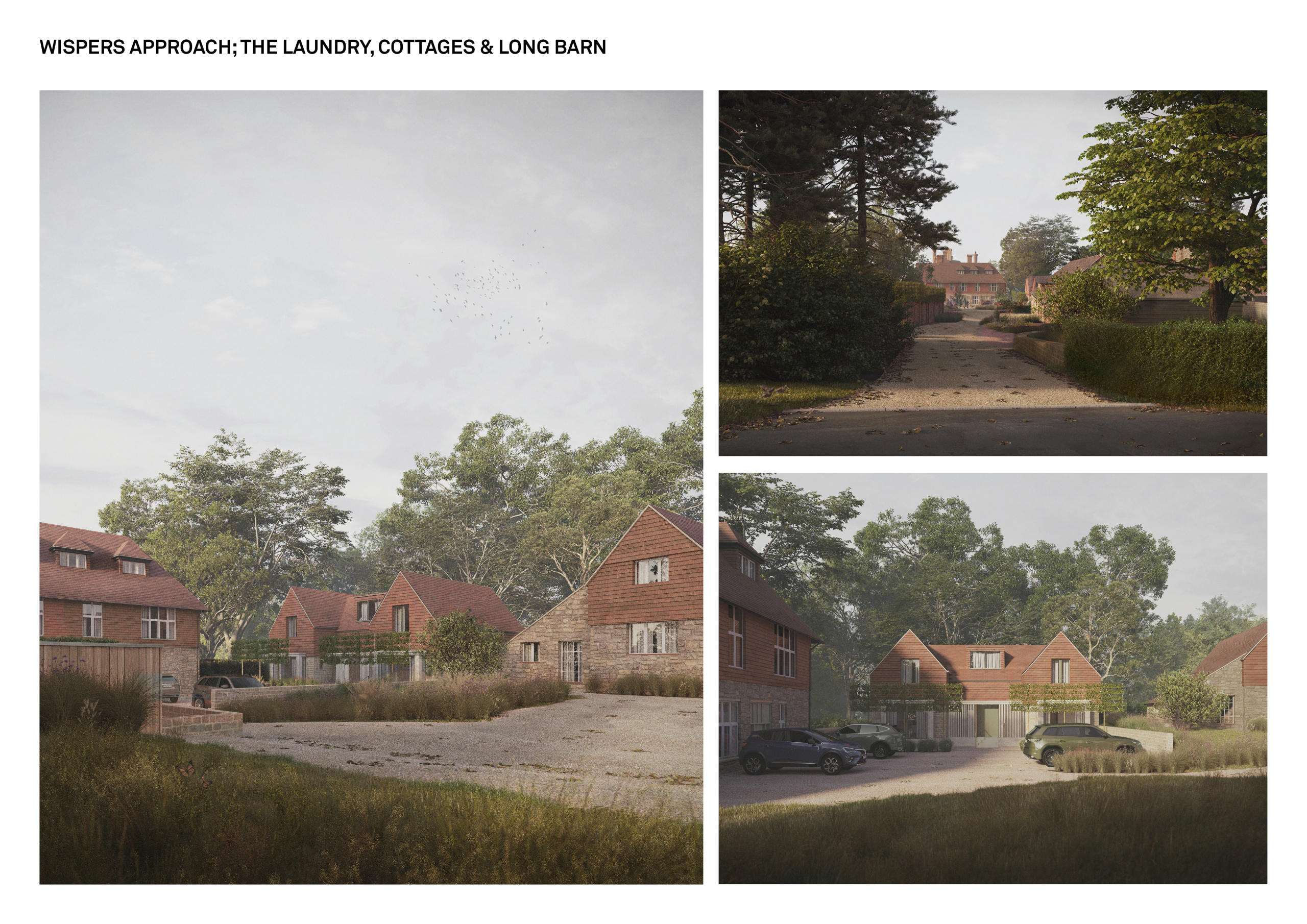 Wispers Approach; Laundry, Cottages & Long Barn